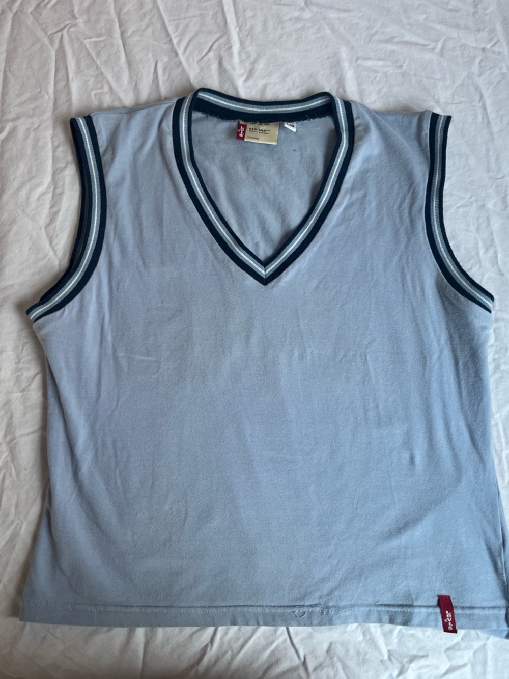 Levi's Light Blue Tank with Navy & White Trim